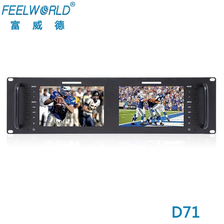 Дисплей-панель SUPPLY feelworld 7-дюймовый 3RU с двумя подключениями, монитор типа мобильного руководства, высокое разрешение IPS-экран