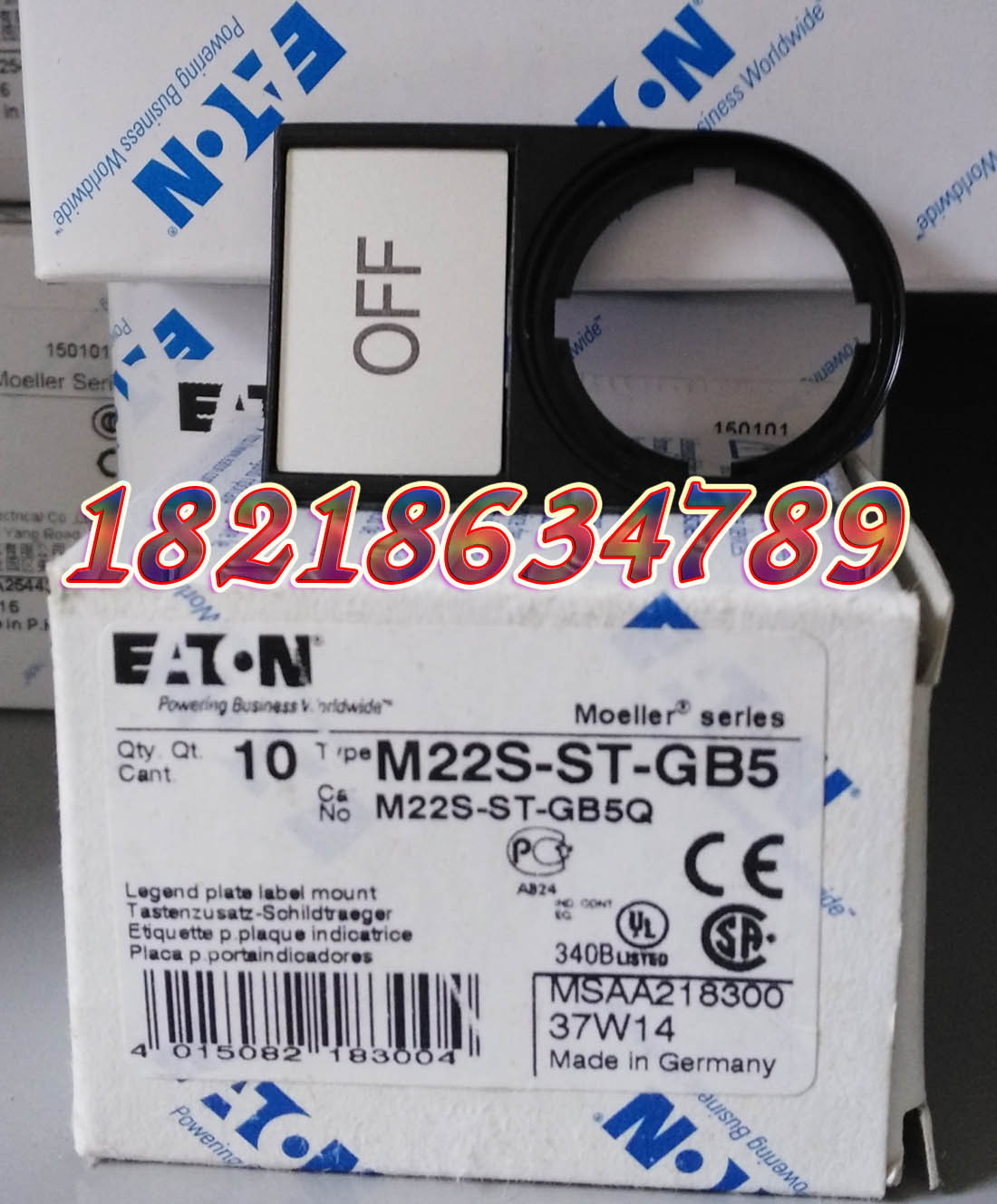 EATON MOELLER M22S-ST-GB5 穆勒按钮成套标牌,正品现货