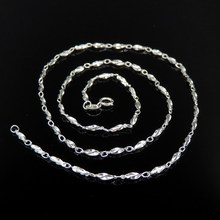 厂家盛兴银饰批发 S990纯银项链 韩版麦粒项链  时尚热款女银项链