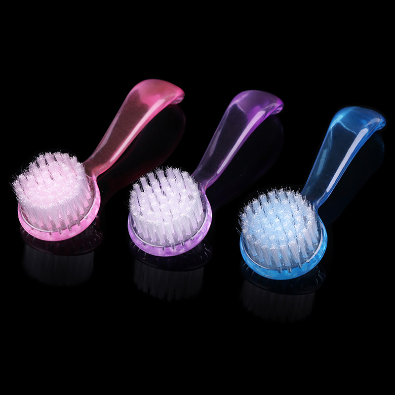 Fashion Nail Art Round Head With Cover Long Handle Dust Cleaning Nail Brush display picture 3