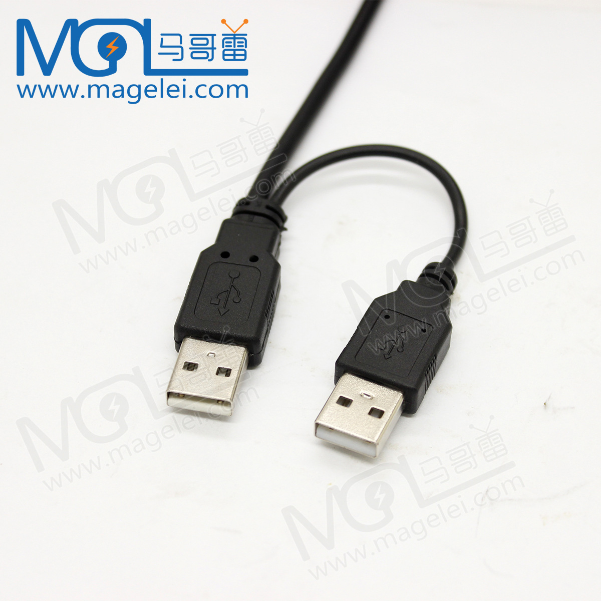 USB2.0双头移动硬盘线 A公对Mini usb数据线 带USB供电 USB2.0-阿里巴巴