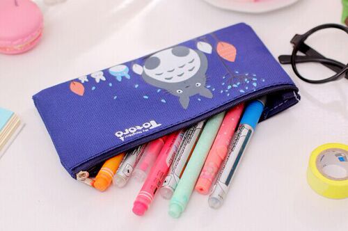 Korean stationery Totoro Oxford cloth A4 zipper file bag cute cartoon creative file information small pencil bag wholesale