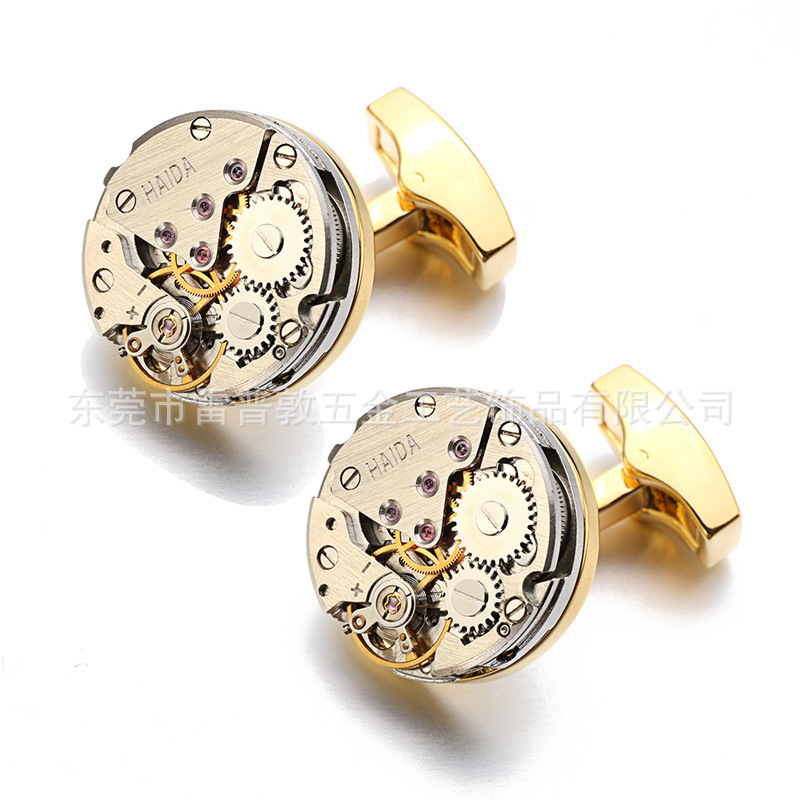 雷普敦机芯袖扣高档机械手表机芯袖扣脚男士法式扣钮cufflinks|ms