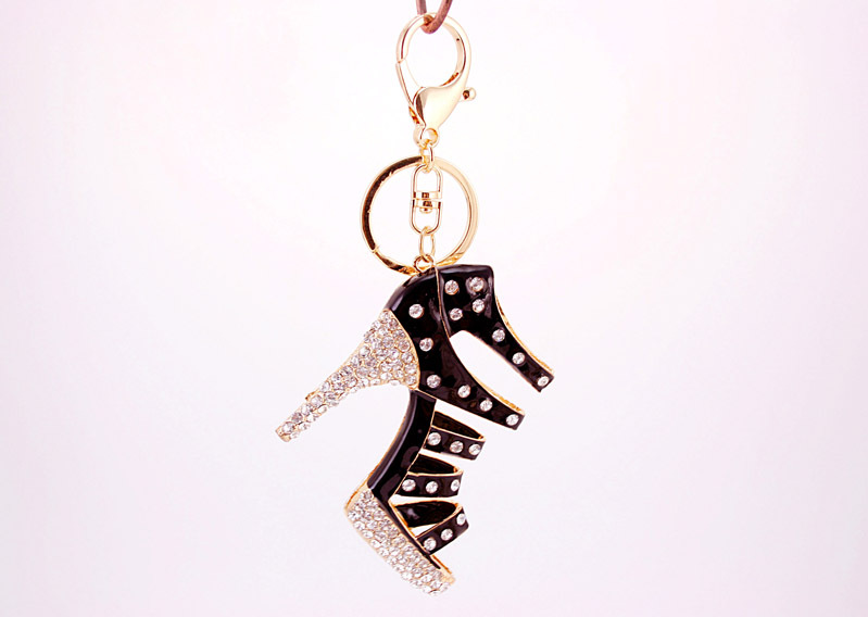 Creative Cute Diamond-studded Ladies Oversized High Heels Keychain display picture 3