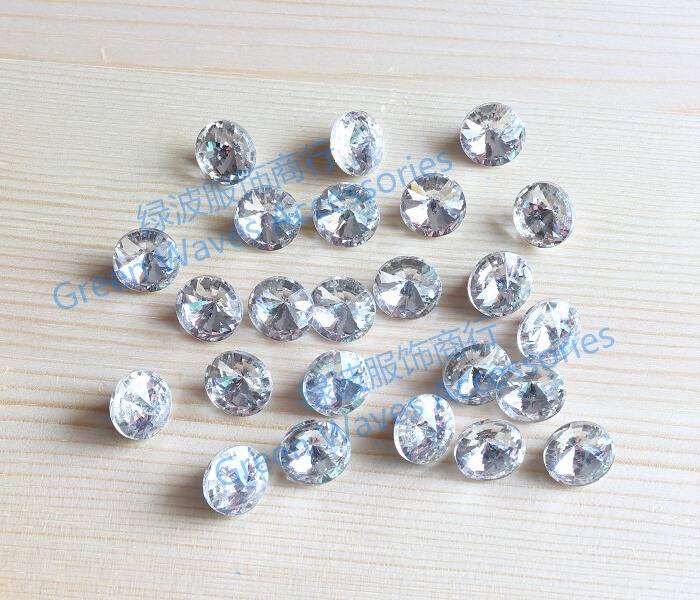 12mm圆形水晶包扣玻璃钻纽扣衬衫毛衣装饰扣子童装裙子衣服扣子