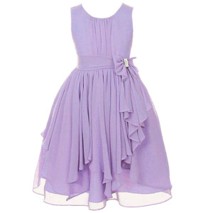 American children dress sleeveless Chiffon Dress skirts in the big girl flounced irregular skirt dress