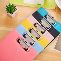 Candy color cute candy color board clip fresh macaron double layer folder office supplies A5 writing board