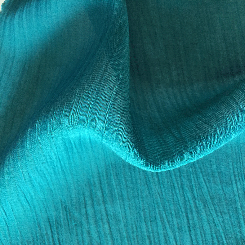 直销优质丝粘顺纡乔其面料 纯色轻薄布料丝绸面料