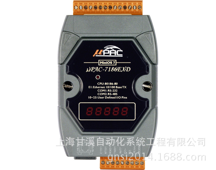 μPAC-7186EXD泓格带显示可编程Ethernet嵌入式控制器2串口