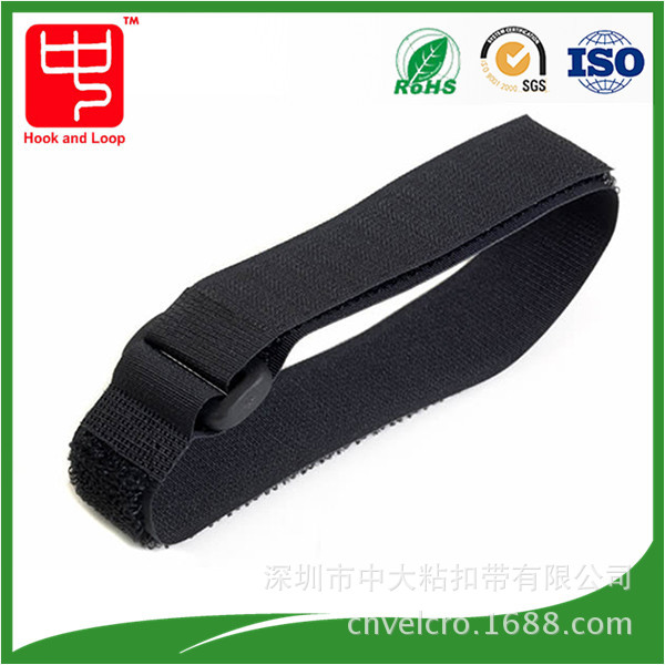 大量生产 黑色魔术贴绑带 弹性魔术贴绑带