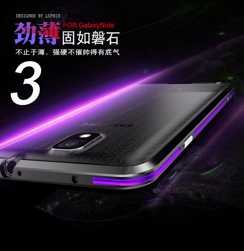 Luphie Bicolor Blade Sword Slim Light Aluminum Bumper Metal Shell Case for Samsung Galaxy Note 3