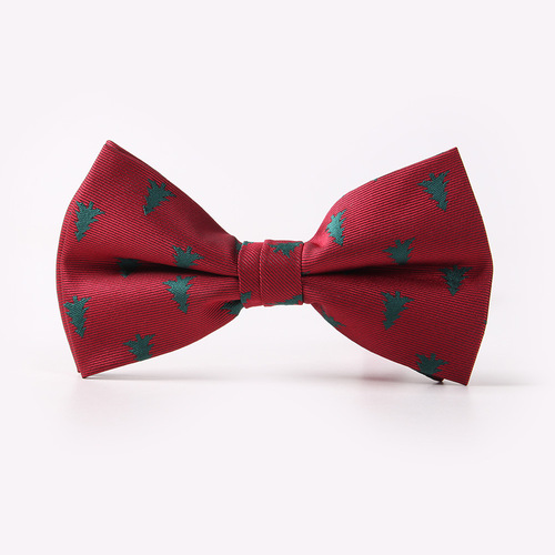 Christmas Bow Tie Men's Holiday Christmas Tree Snowflake Pattern Bow Tie Wholesale