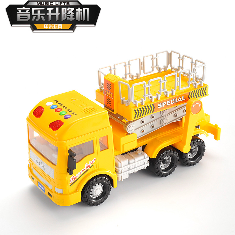 惯性工程车升降机场景工程益智早教教学唐诗故事儿歌工程车 直销