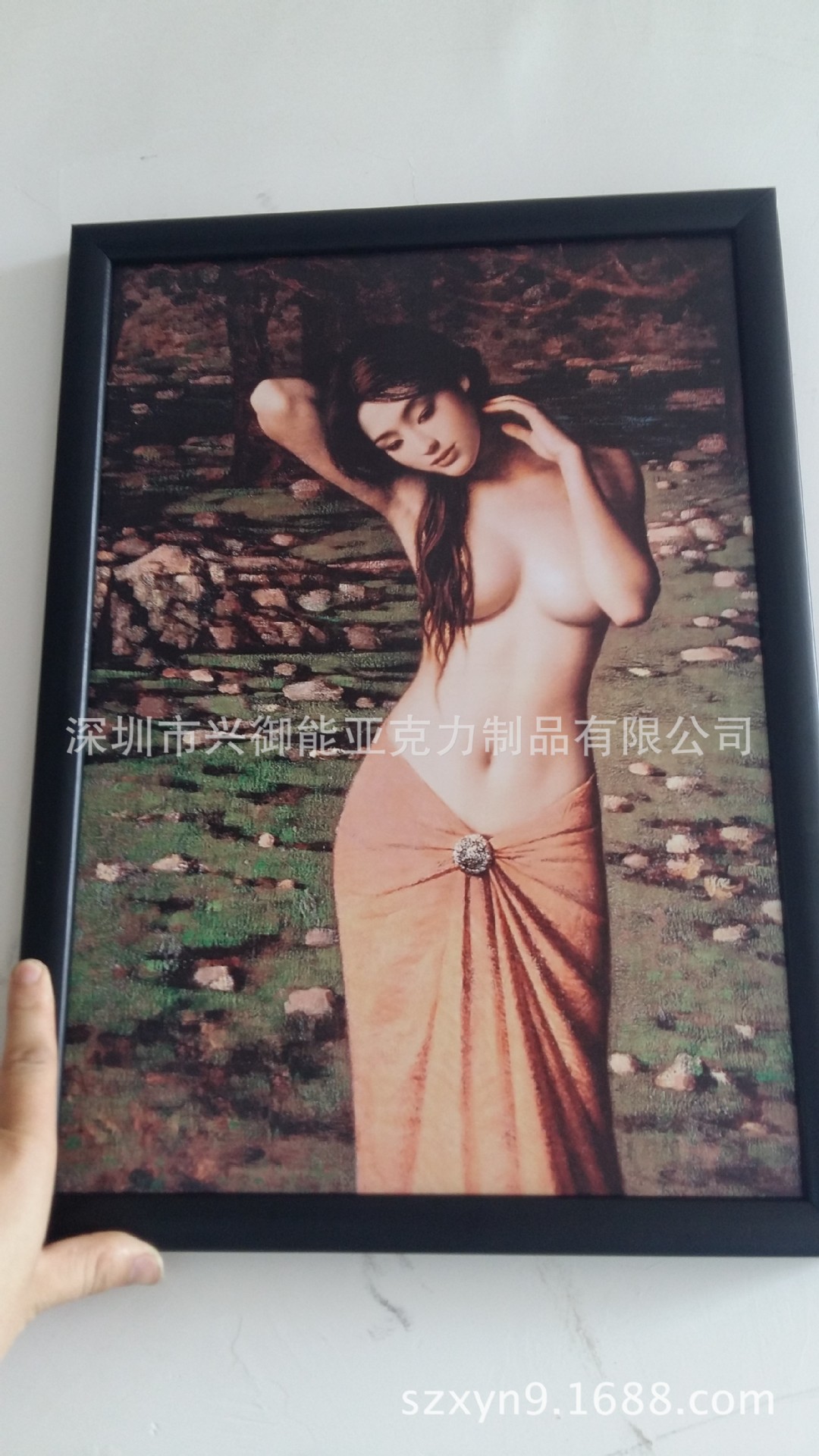 亚克力彩印画 亚克力uv打印人体艺术装饰画 3D打印水彩画油画