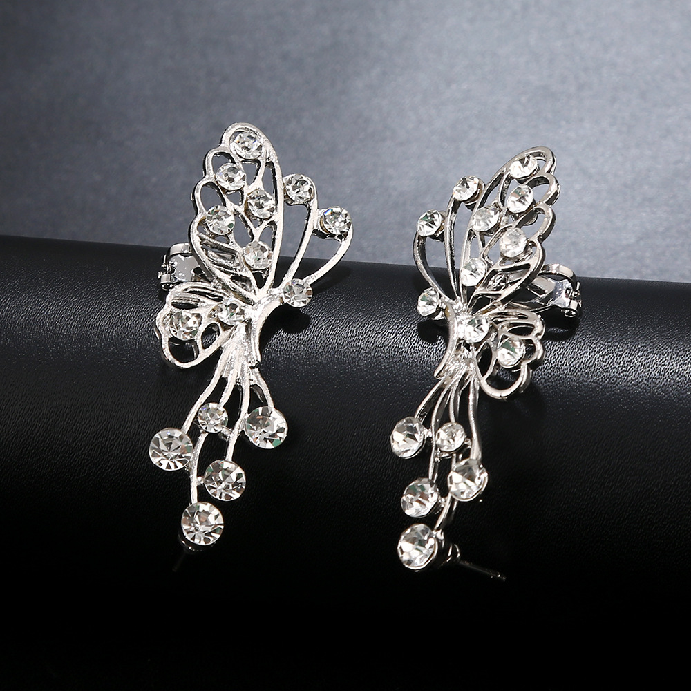 Korean Fashion Butterfly Hollow Diamond Ear Bone Clip display picture 1