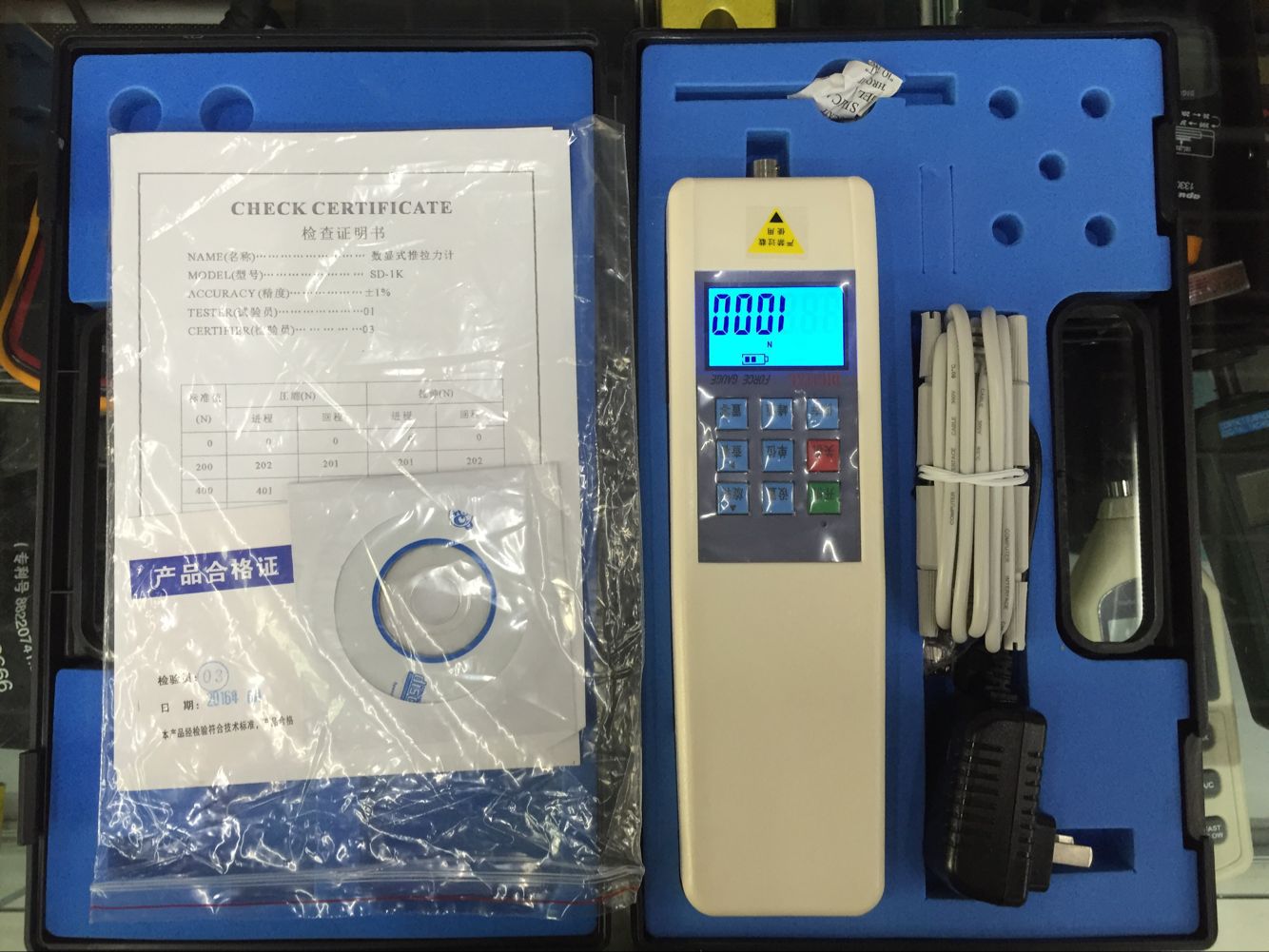 新款微型传感器数显推拉力计SH-100至20KN深圳华东仪器测力计