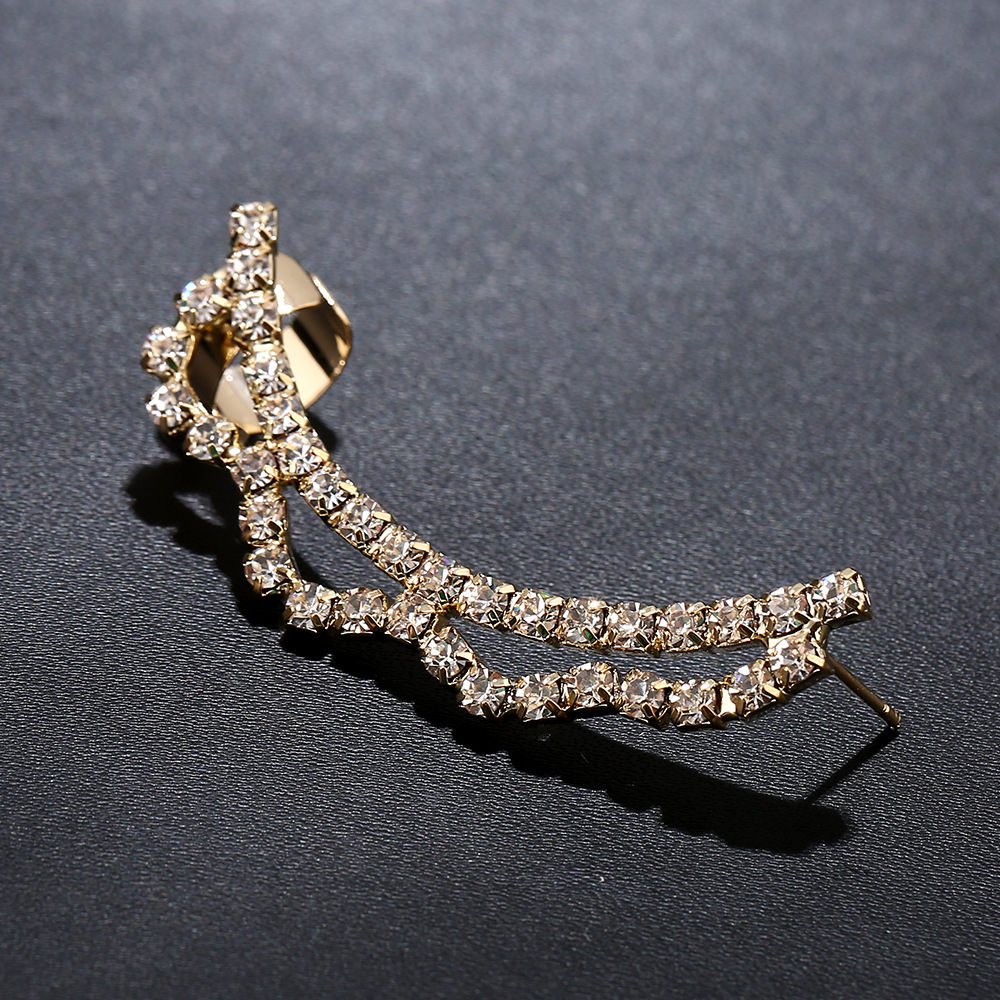 Korean  Full Diamond Crystal Ear Clip display picture 1