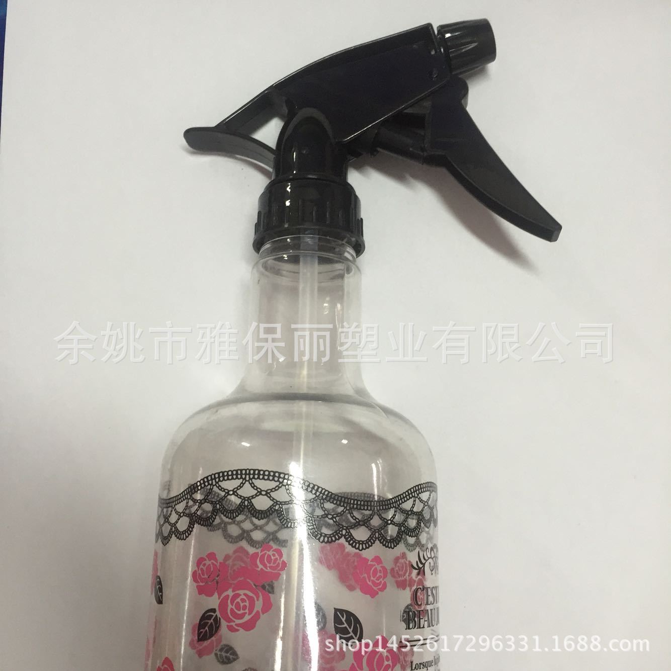 余姚厂家供应28口径塑料喷壶头园艺喷雾器黑色手扣式A枪喷头