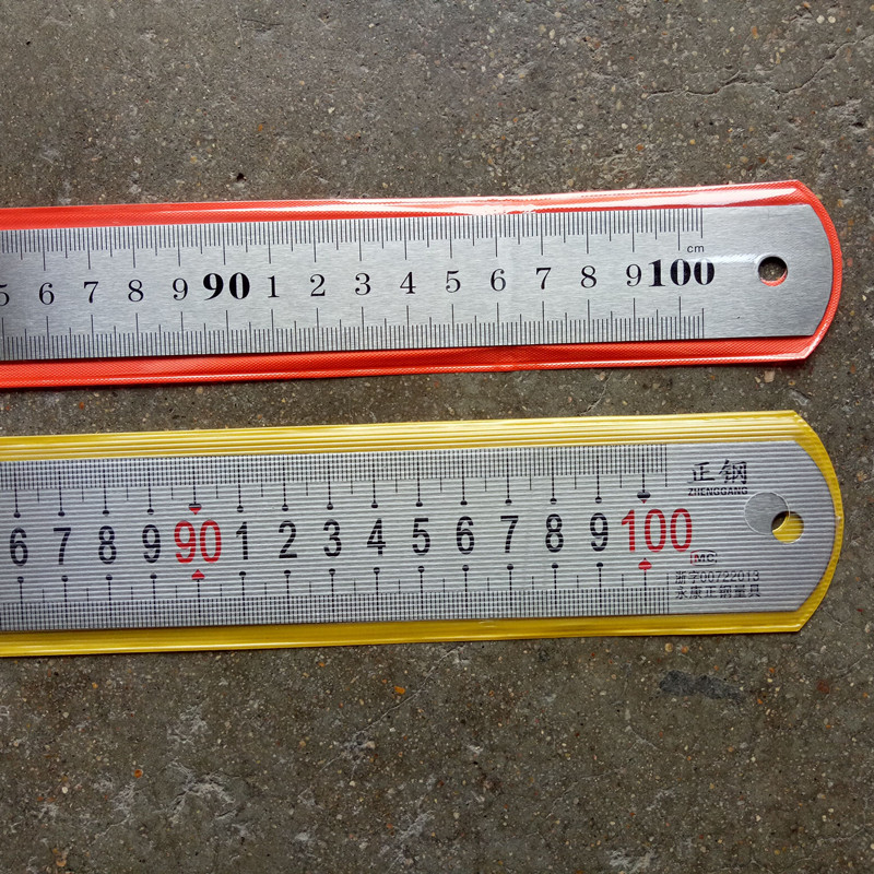 Straight ruler, straight ruler, measuring tool, ruler steel, straight ruler, steel plate, stainless steel, regular steel, 1 meter in stock supply