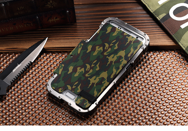 Armor King Iron Man Luxury Shockproof Stainless Steel Aluminum Metal Flip Case Cover for Samsung Galaxy S7 G9300