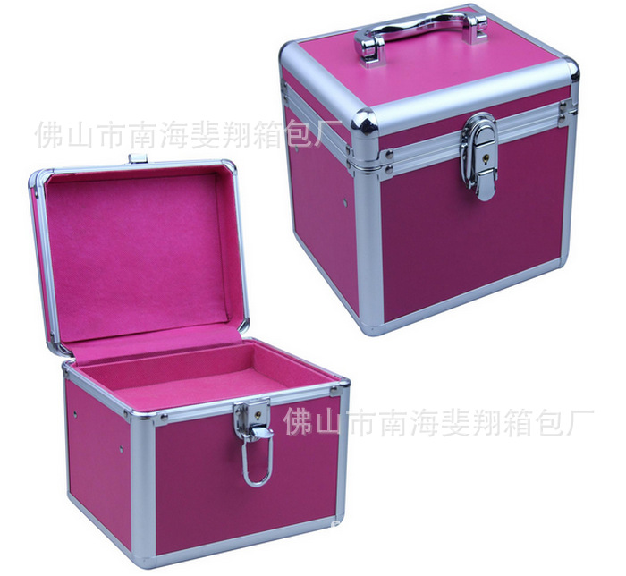小号手提化妆箱 美甲箱 沐足化妆工具箱 珠宝首饰收纳箱厂家定制