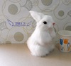 Realistic rabbit, yellow white jewelry, photography props, white rabbit