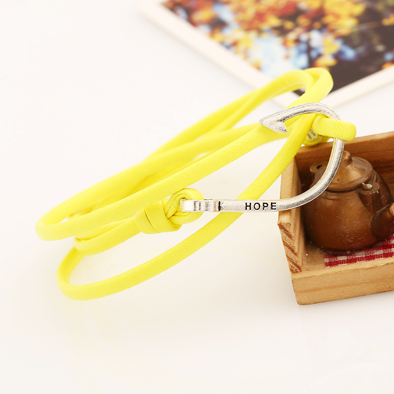 Nautical Navy Fishhook Alloy Bracelet Couple Fishhook Bracelet