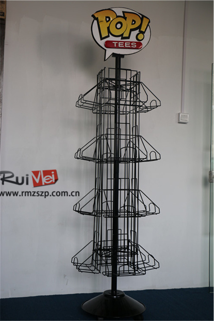 加工定制 落地衣服架 可旋转金属铁线折叠衣服展示架