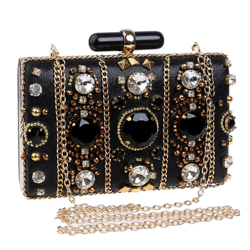 Fashion Dinner Bag Beaded Banquet Clutch Bag Women Dress Evening Bag display picture 12