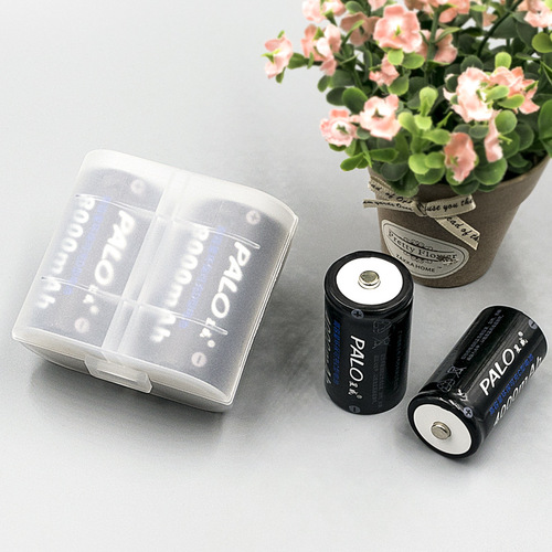 No. 1 and No. 2 battery box C/D type battery plastic storage box can hold 2 No. 1 or No. 2 batteries at a time