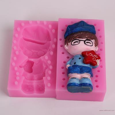 WB002 3D硅胶蜡烛模具的巧克力饼干模具蛋糕装饰工具|ru