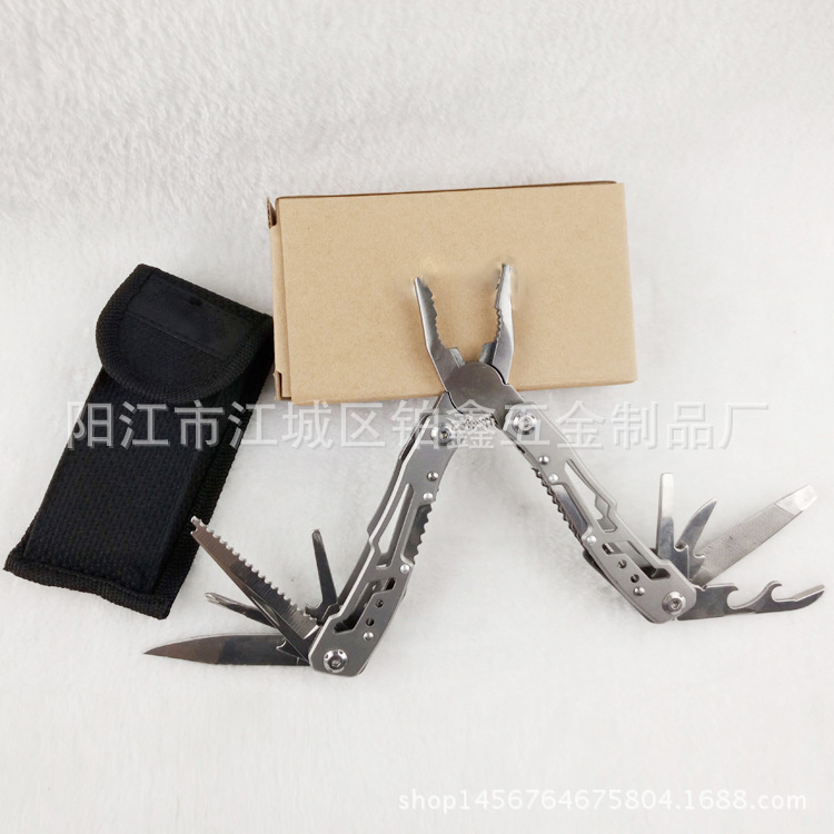 1跨境货源户外多功能折叠刀钳野外多用工具钳子汽车镂空钳套装