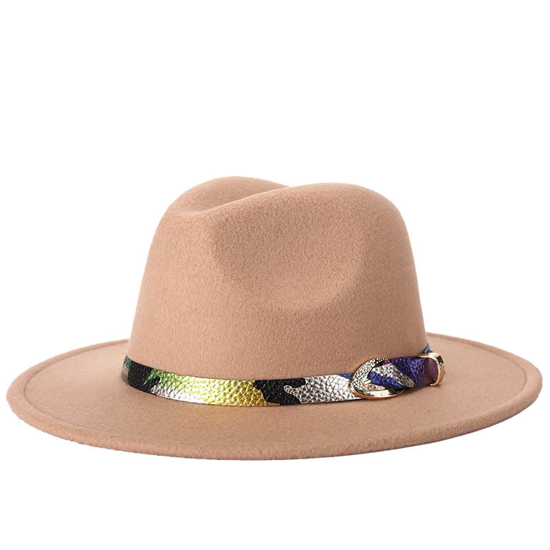 2020 primavera nuevo estilo europeo y americano de lana Jazz sombrero de moda sombrero de las mujeres sombrero de copa fábrica directa de una sola pieza entrega