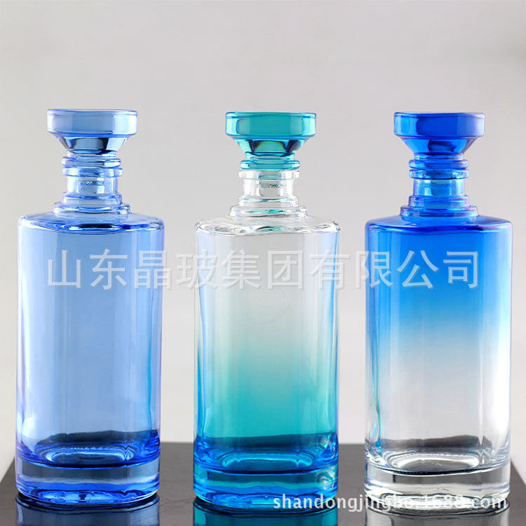 【厂家直销】各种样式 高档玻璃酒瓶,高低温白酒瓶,喷涂烤花酒瓶