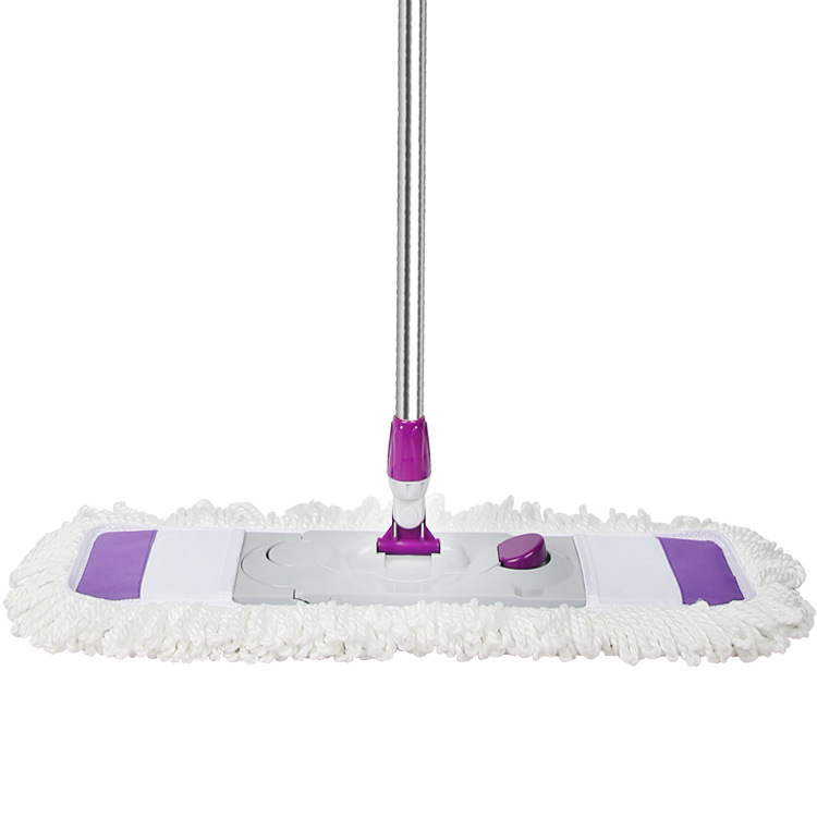 Household practical rotatable microfiber polyester cotton towel telescopic rod cloth set flat mop factory direct supply