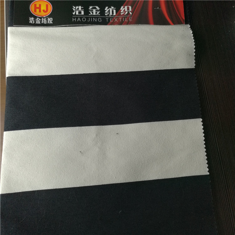 色织梭织提花布面料黑白大粗条面料适用于服装装饰沙发布鞋子布