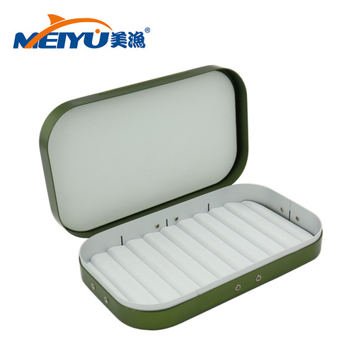 Meiyu Aluminum fly fishing box Portable medium fishing gear accessories box Fly fishing bait box Feather hook box classification box