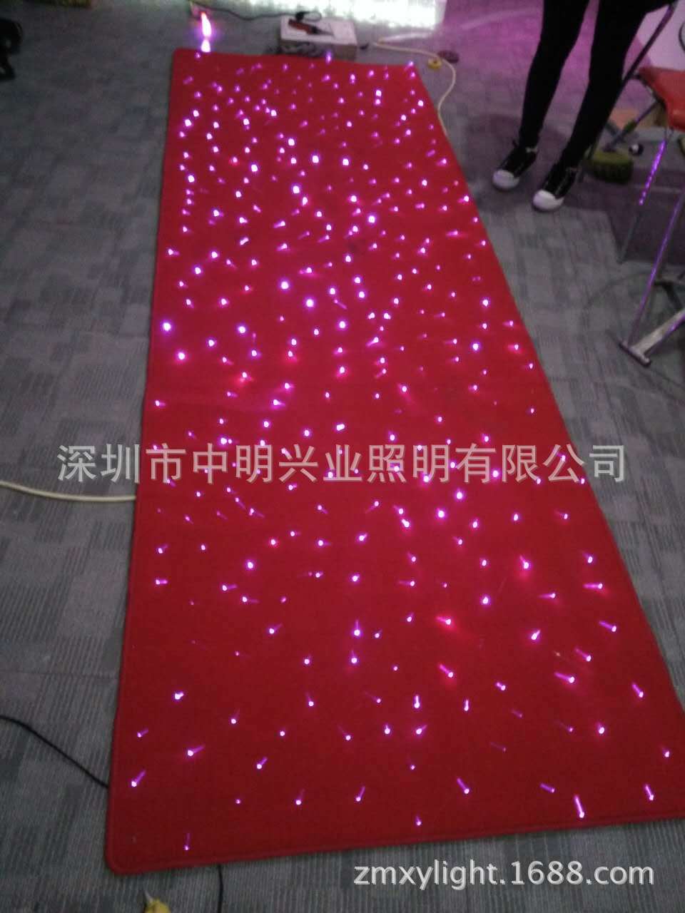 展厅酒店大堂地毯光纤灯电梯楼梯走道客厅发光地毯KTV包间 星星灯-阿里巴巴