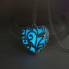 Marine fashionable pendant, necklace heart shaped, accessory, European style, simple and elegant design