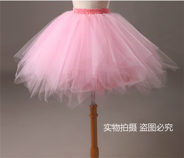 Candy color multi-color de media longitud pettiskirt estudio fotografía de la boda media-longitud pequeña falda de color de la falda de apoyo