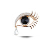 Glossy crystal, brooch for eyelashes lapel pin, wholesale