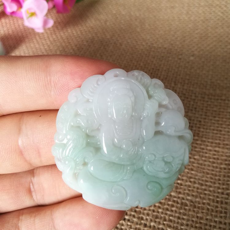Emerald replica, Tieguanyin tea, pendant