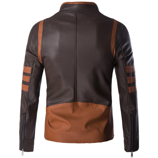 Spring men’s leather jacket motorcycle leather