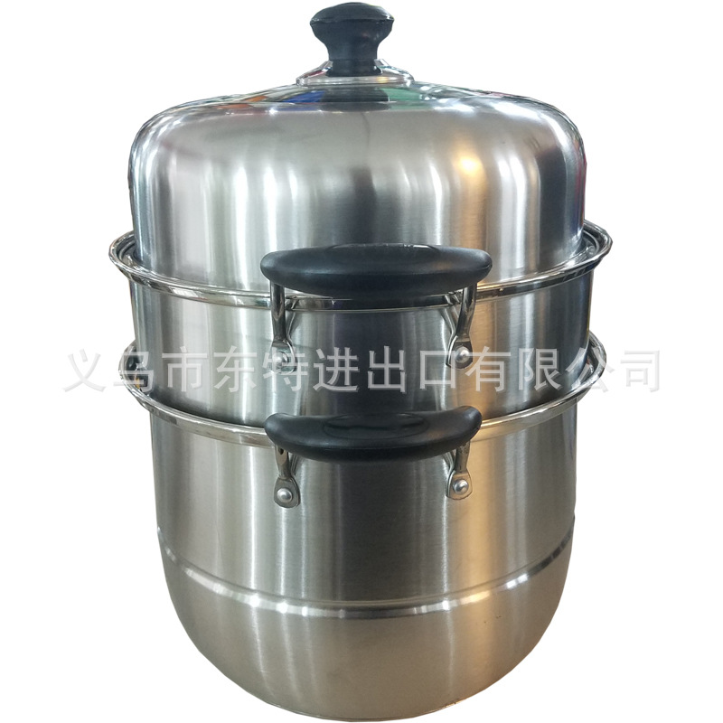 Factory direct sales of stainless steel steamer with combined lid and bottom, double-ear, multi-purpose household steamer drawer detail image 11
