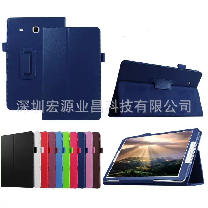 Подходит для планшета TAB E 8.0 защитный чехол T285 T377 кожаный чехол с узором «личи», двускладная подставка T280