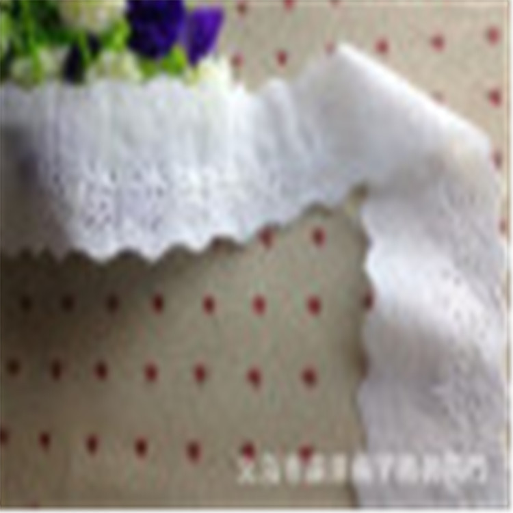 1cm-10cm白色儿童袜口棉布刺绣棉线花边 可染色 现货供应