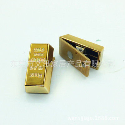 创意办公文具小夹子金条磁性夹子/文件夹票据收纳礼品厂家批发|ru