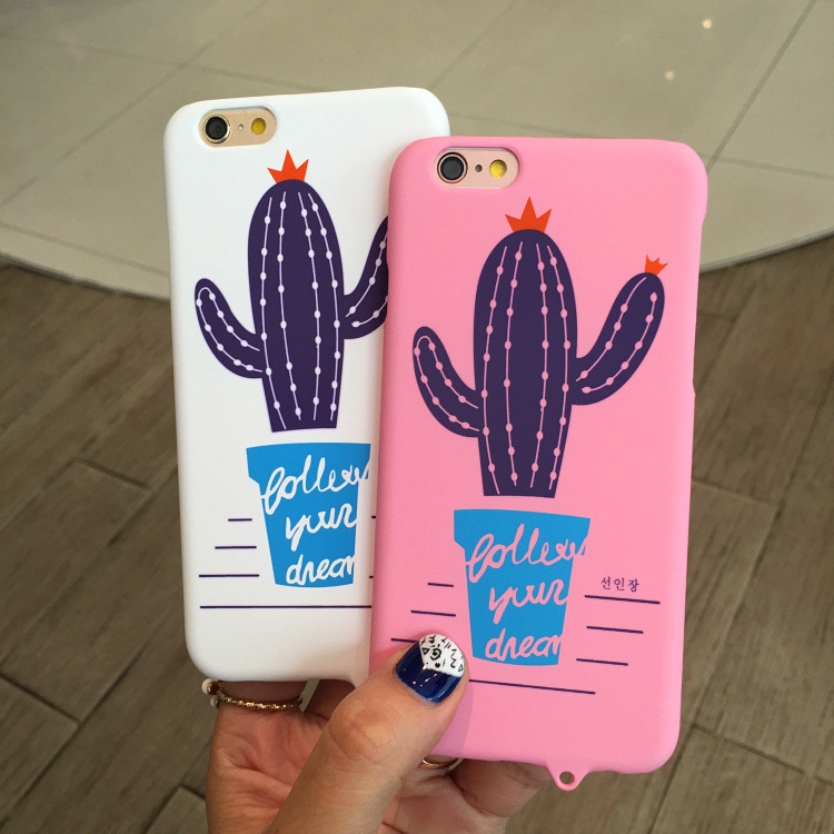 手机保护套-日韩风文艺小清新仙人掌苹果5se手