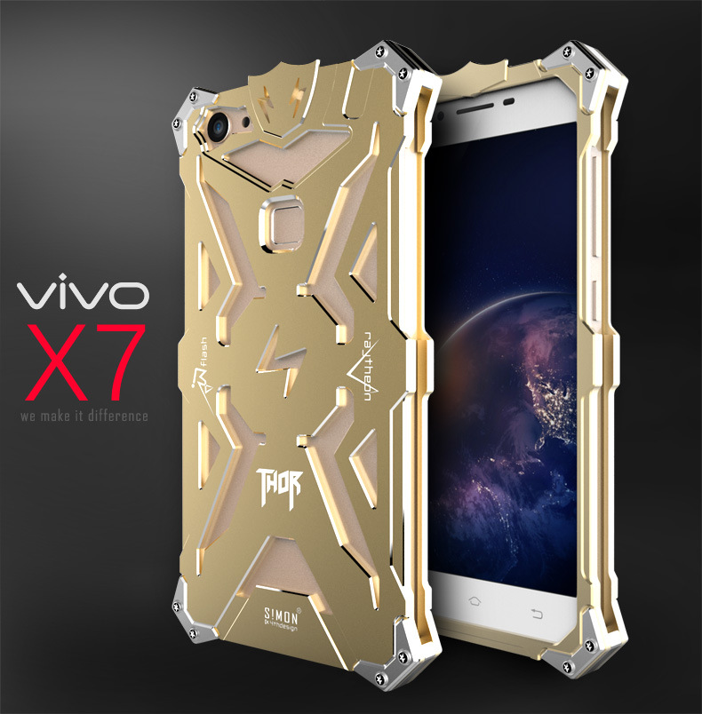 SIMON THOR Aviation Aluminum Alloy Shockproof Armor Metal Case Cover for vivo X7 Plus & vivo X7 