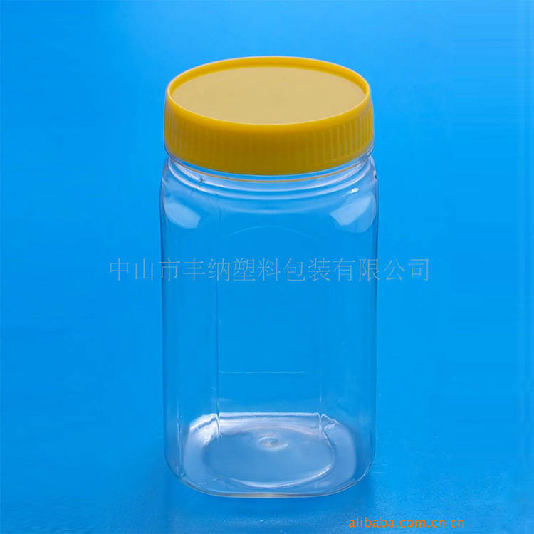 厂家直销 环保PET黄盖高圆瓶 密封防潮通用包装食品瓶 可定制